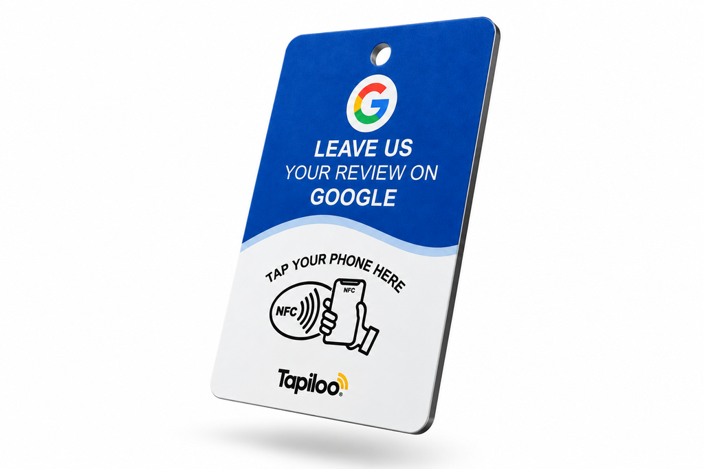 Tapiloo NFC Google Review Card with QR Code | Tap or Scan to Get Google Reviews