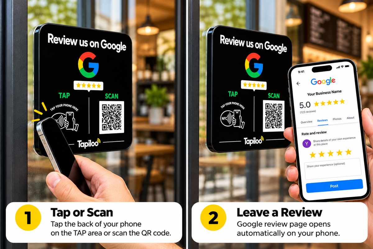 Google review stand